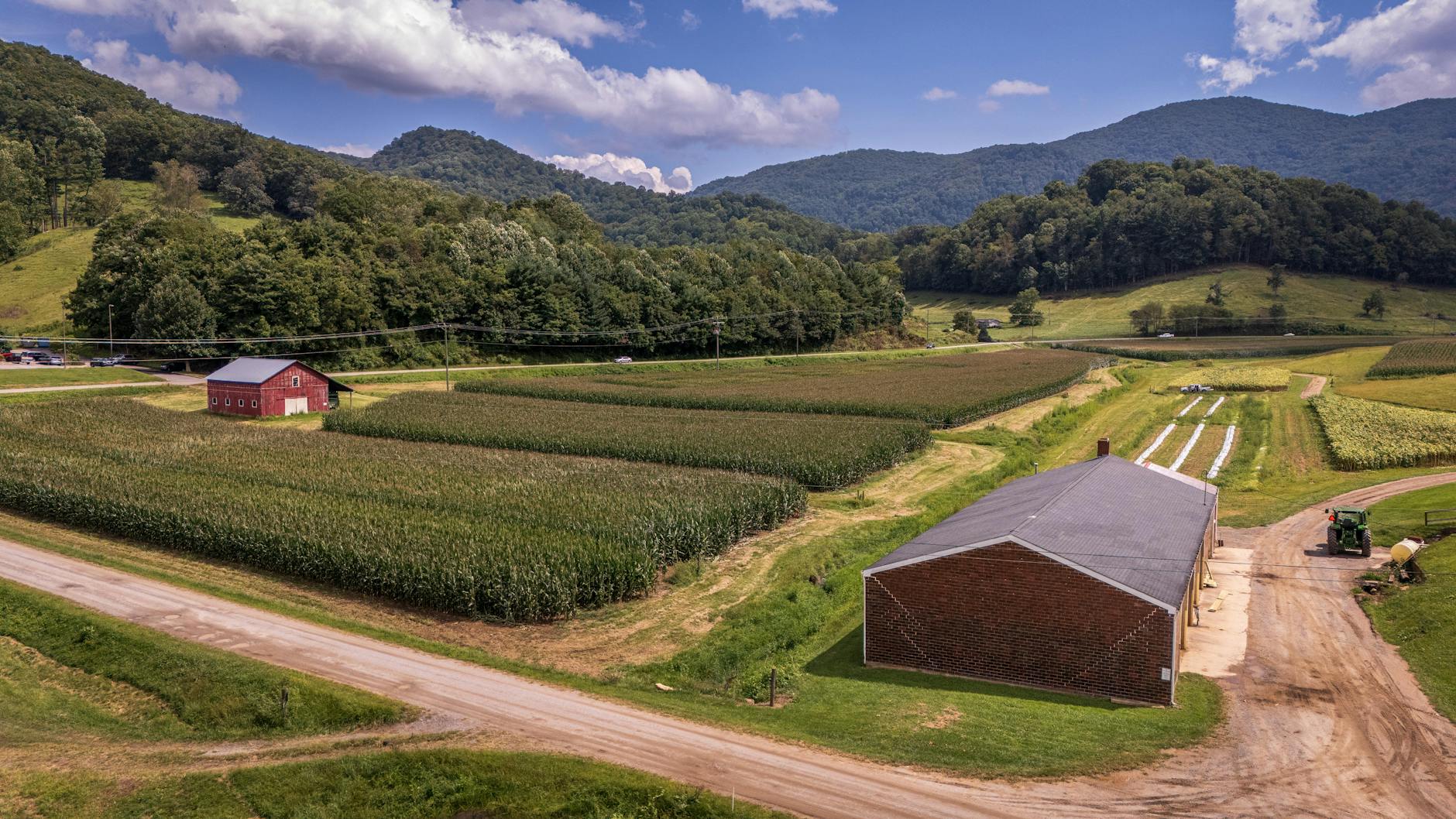 scenic farm landscape in north carolina